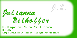julianna milhoffer business card